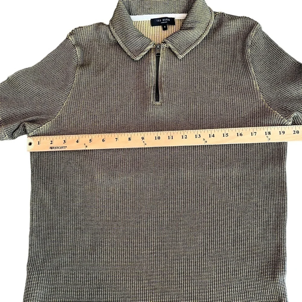 TED BAKER
Backley Textured Zip Polo Shirt Size 4 - Picture 5 of 10